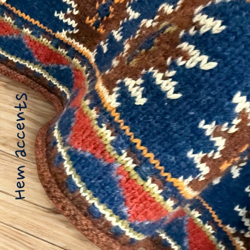 Vintage Aztec Boho Southwestern CAROLE LITTLE Sport Heavy Wool Sweater XL EUC - Picture 5 of 8